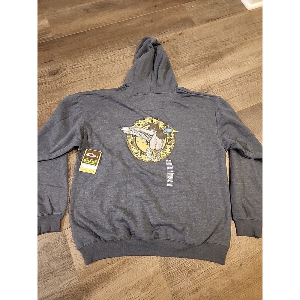 Drake Waterfowl Hoodie Mens XL Duck Mallard Graphic Soft Sweater Hunter XL NEW